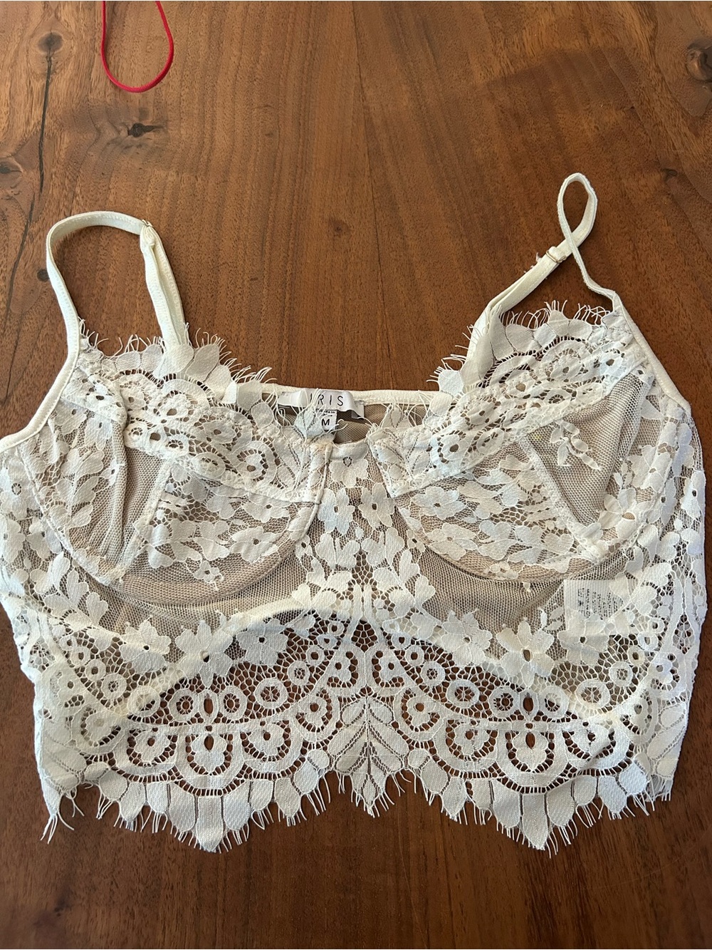 Iris White Lace Bralette Crop Top
